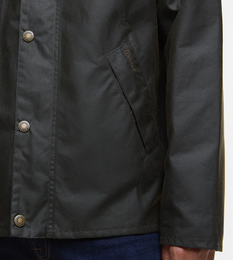 Solid Button Closure Casual Jacket