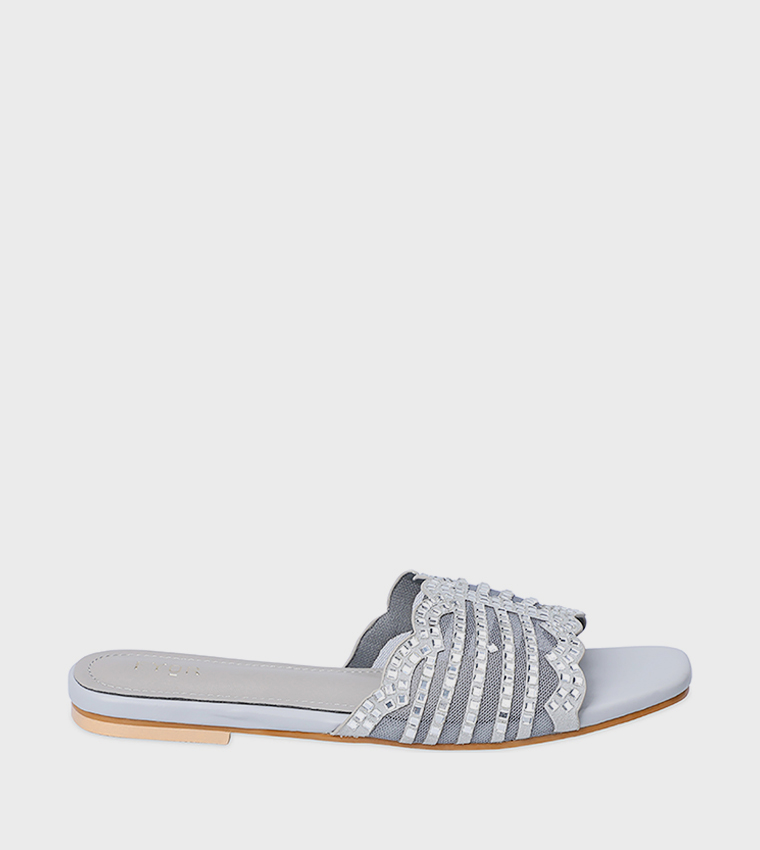 Embellished Flat Sandals