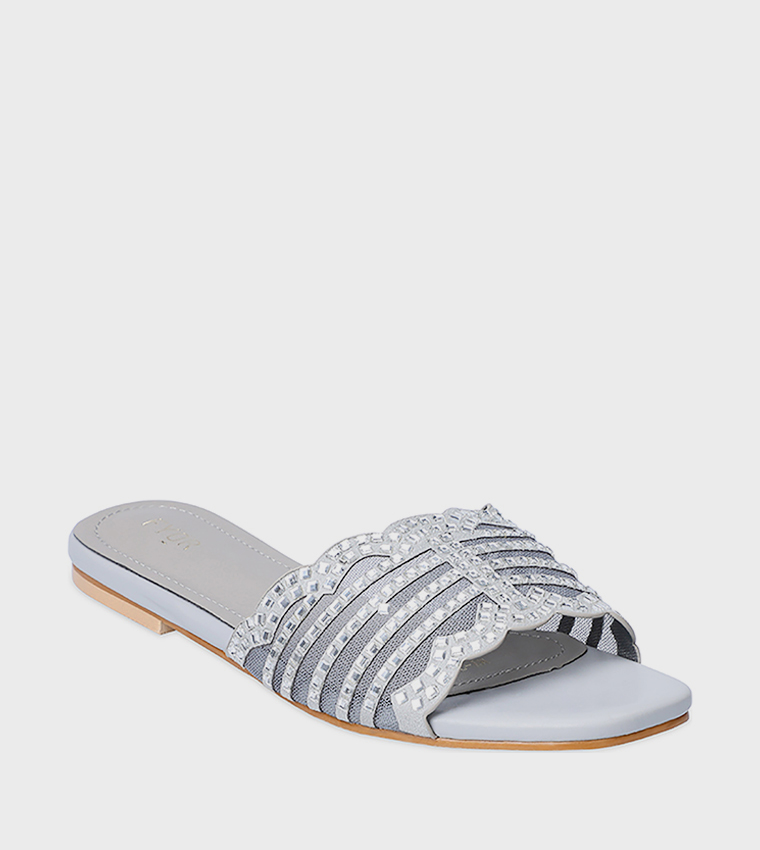 Embellished Flat Sandals