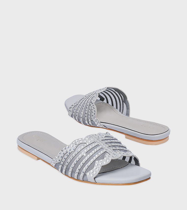 Embellished Flat Sandals