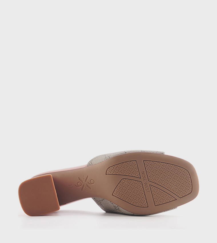 NACELL Patterned Block Heel Sandals