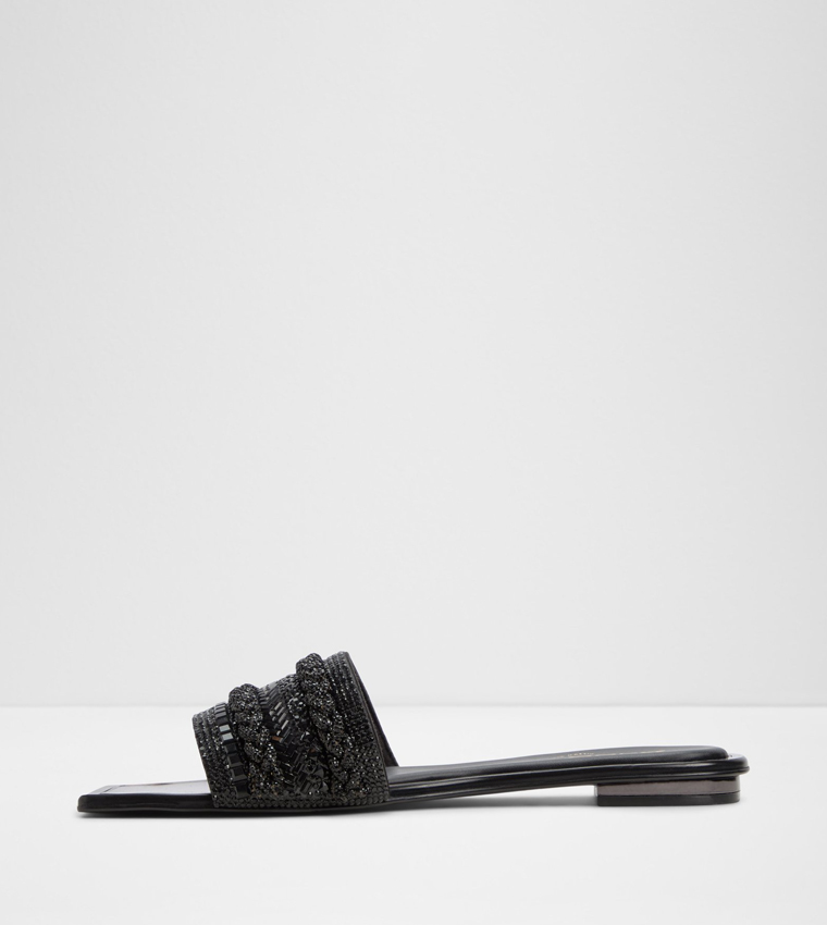 NAVALIA Embellished Flat Sandals