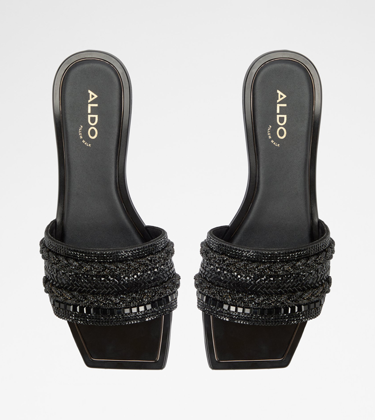 NAVALIA Embellished Flat Sandals