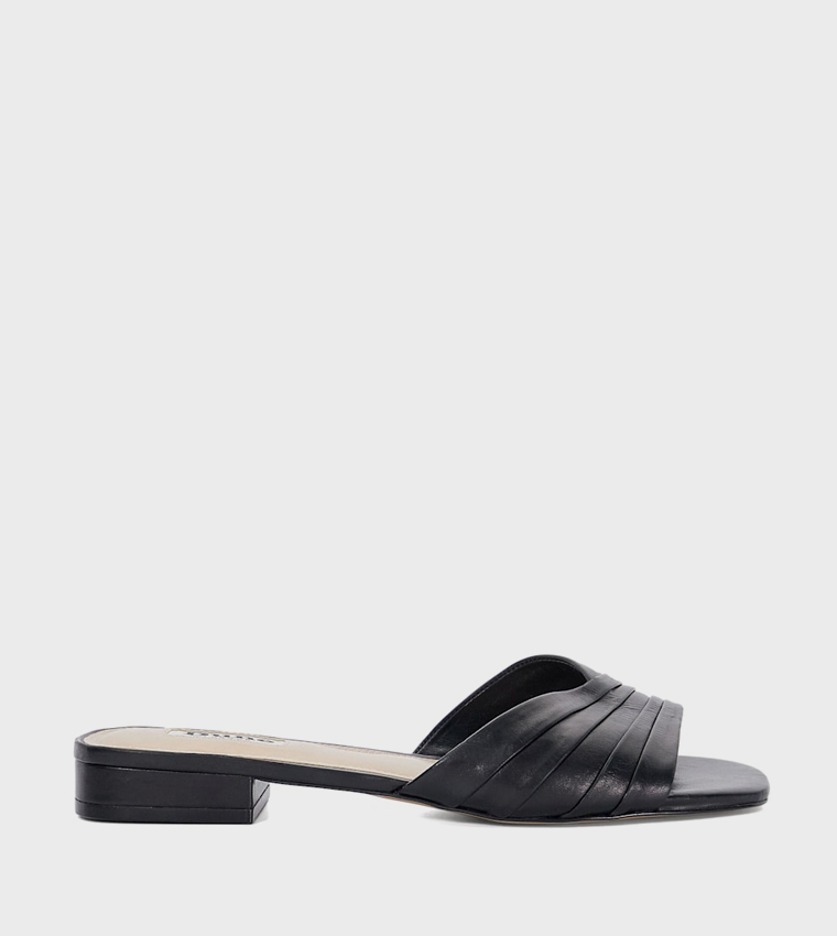 ديون لندن  الصنادل المسطحة - أسود Flat Sandals