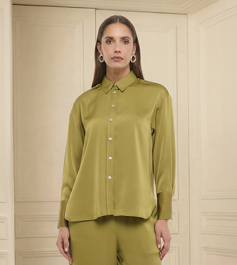 BCBG  Shirts - Olive Midi Dresses