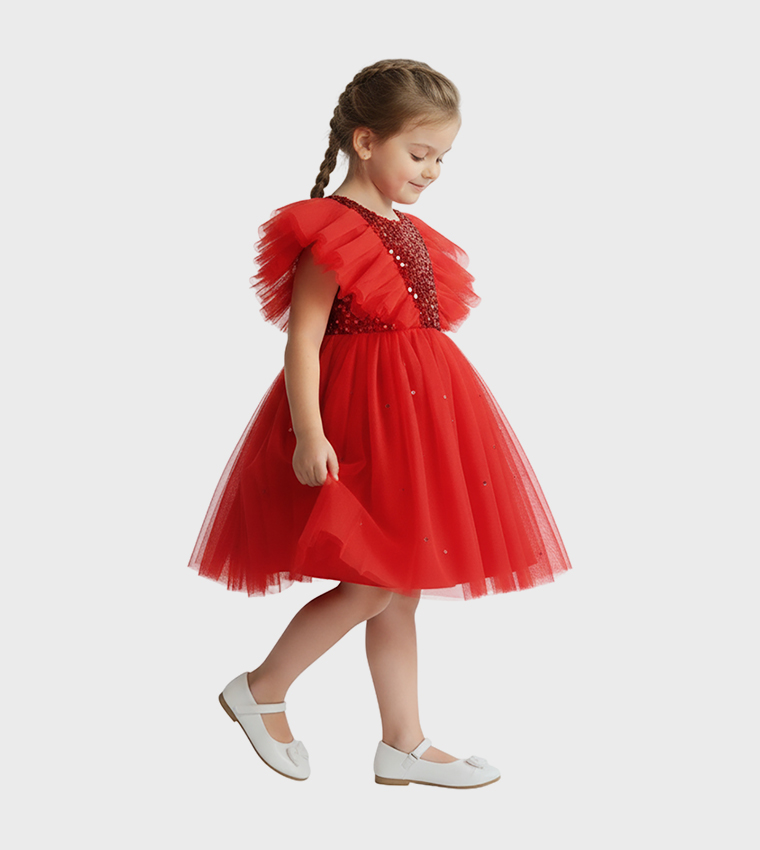 Ddaniela  Party Dress - Red Party Dress