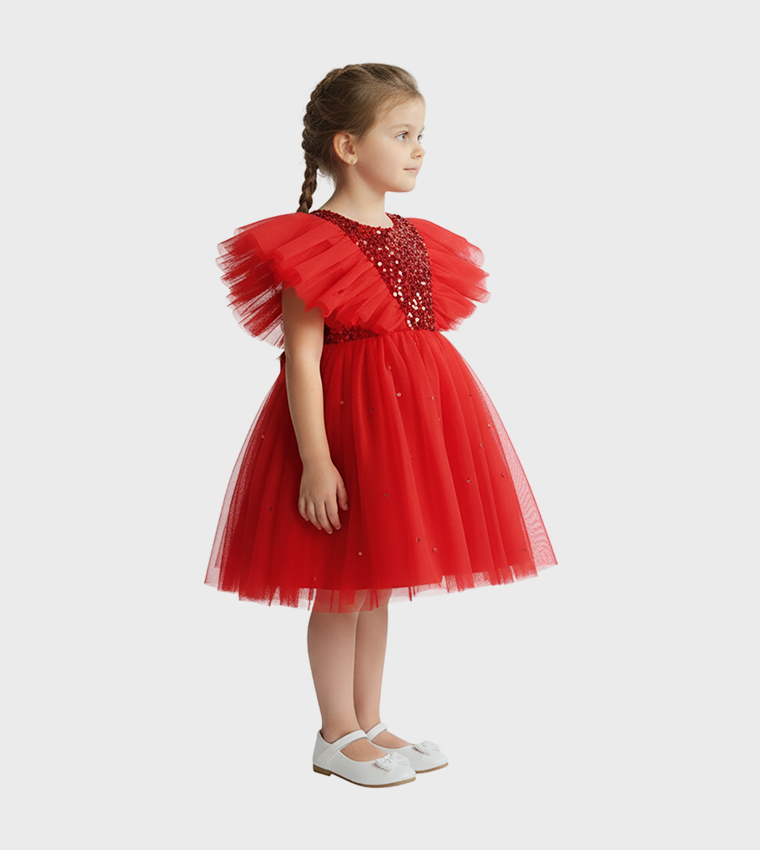 Ddaniela  Party Dress - Red Party Dress