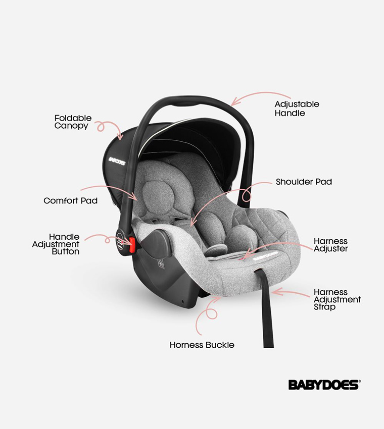 Car Seat Carrier with Full Body Support Cushion (Up to 13 Kg)