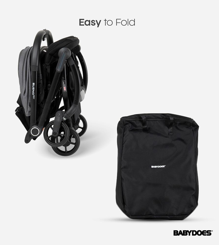 عربة أطفال بحزام 5 نقاط ومقعد دوار 360° (حتى 20 كجم)