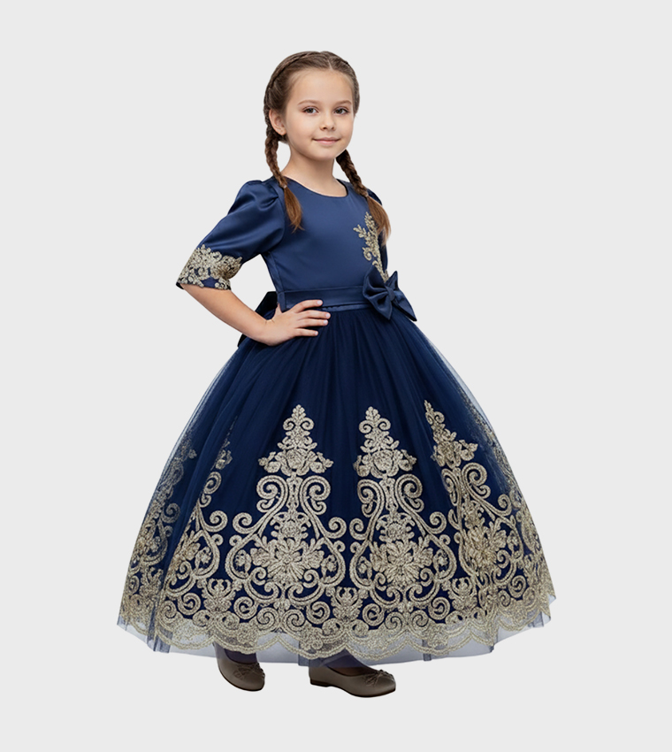 Embroidered Duchess Party Dress