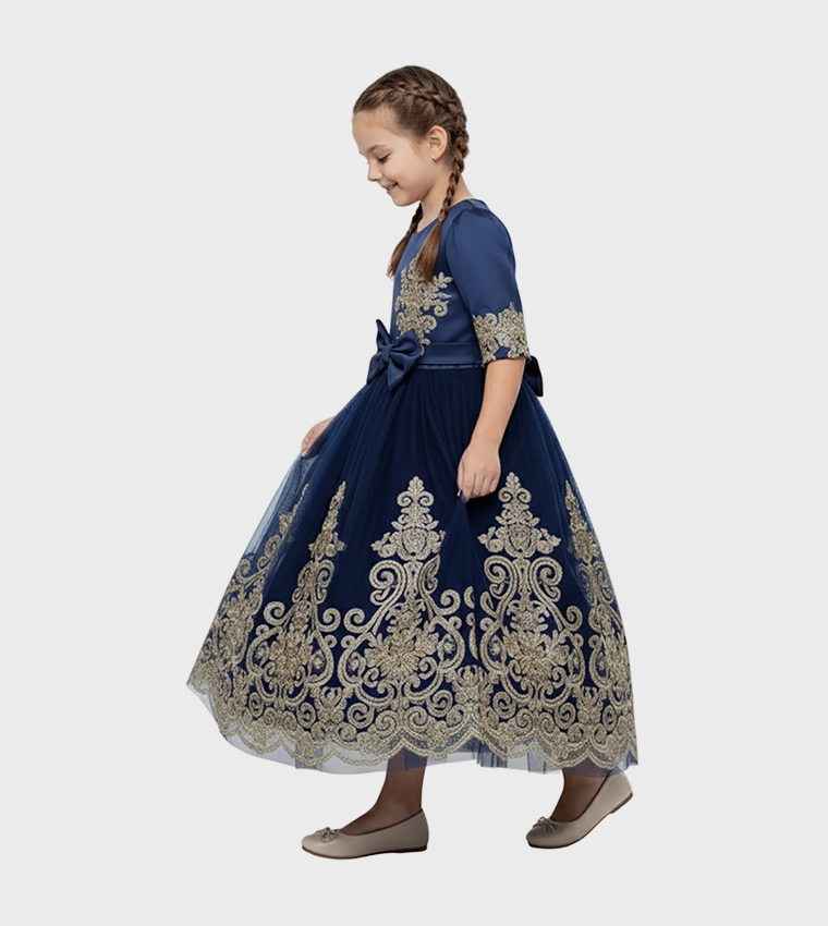 Embroidered Duchess Party Dress