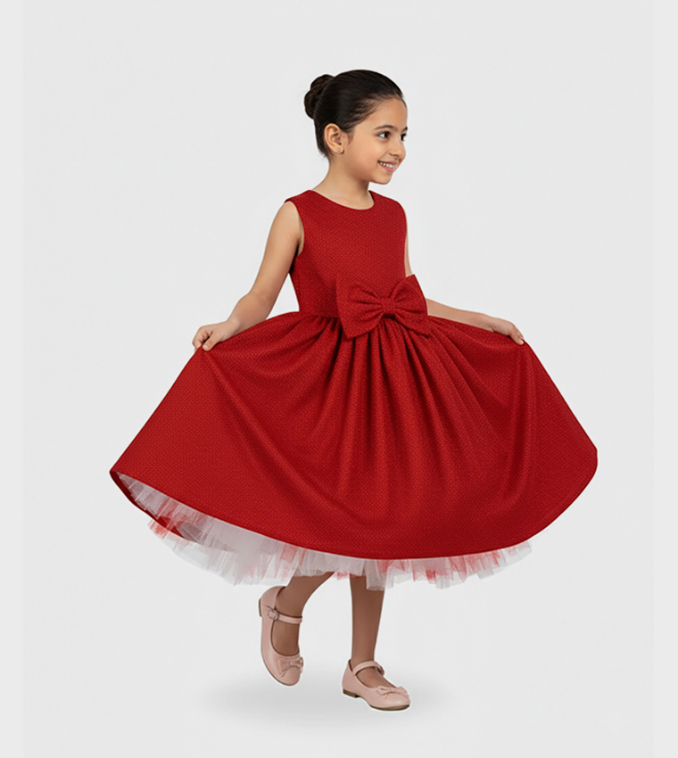 Amelly Bow Front Party Dress