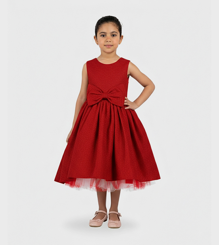 Amelly Bow Front Party Dress