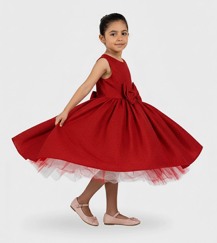 Amelly Bow Front Party Dress