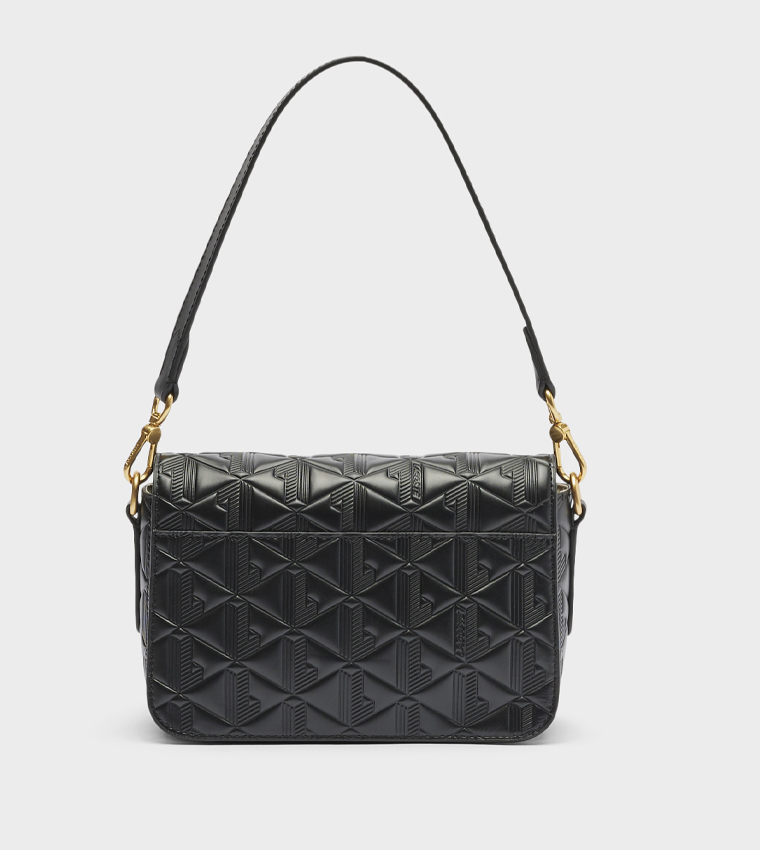 Textured Flap Shoulder Bag