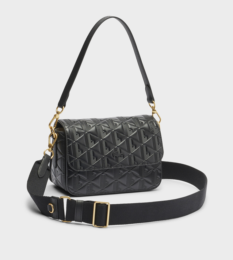 Textured Flap Shoulder Bag