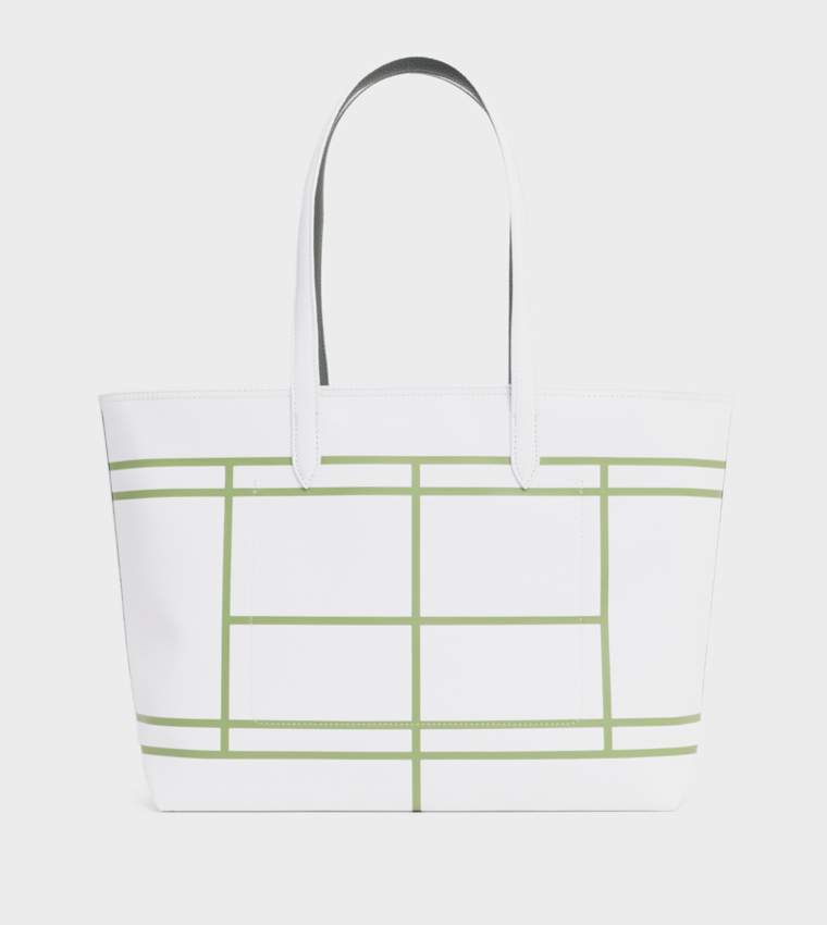 Printed Zip Closure Tote Bag