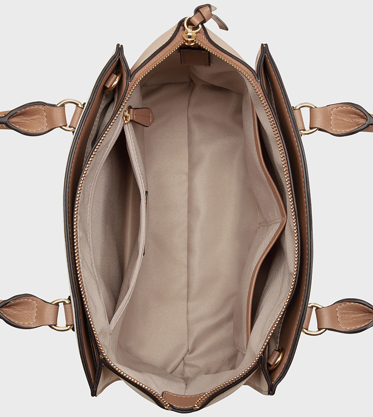 COEN Color Block Satchel Bag