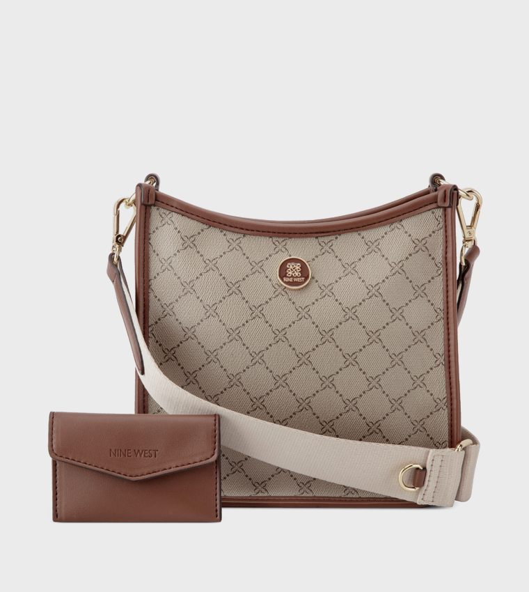 NALINI Monogram Patterned Crossbody Bag
