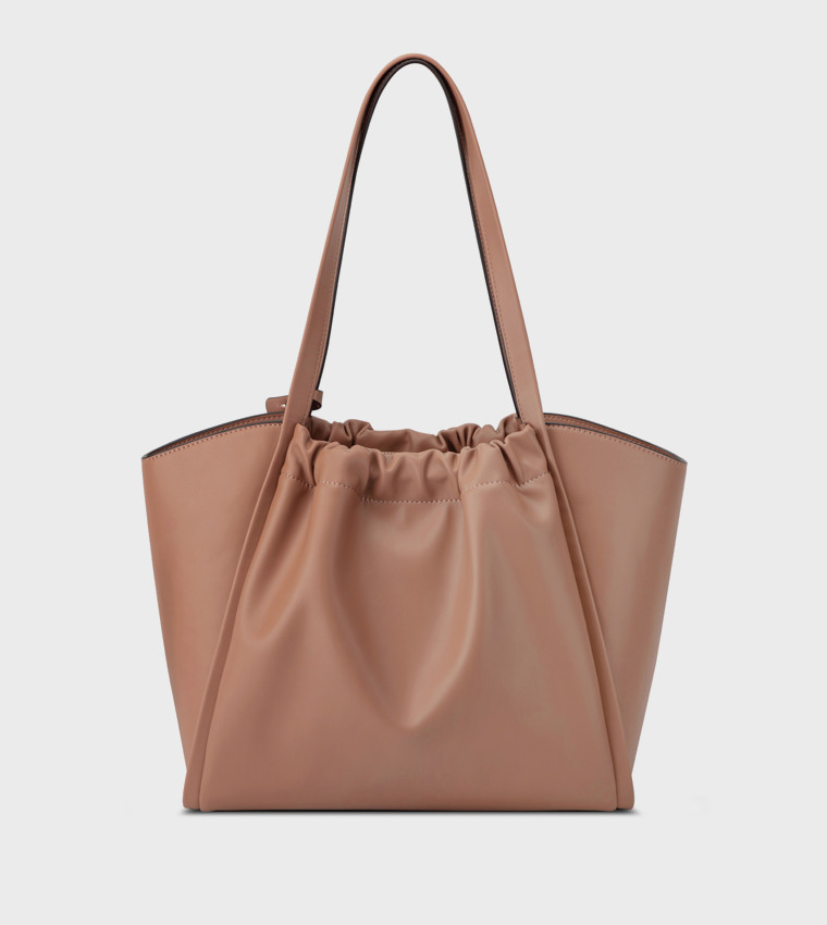 KENJI Ruched Tote Bag