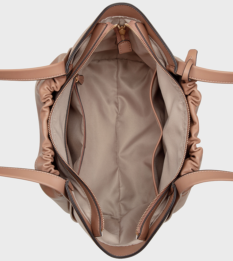 KENJI Ruched Tote Bag