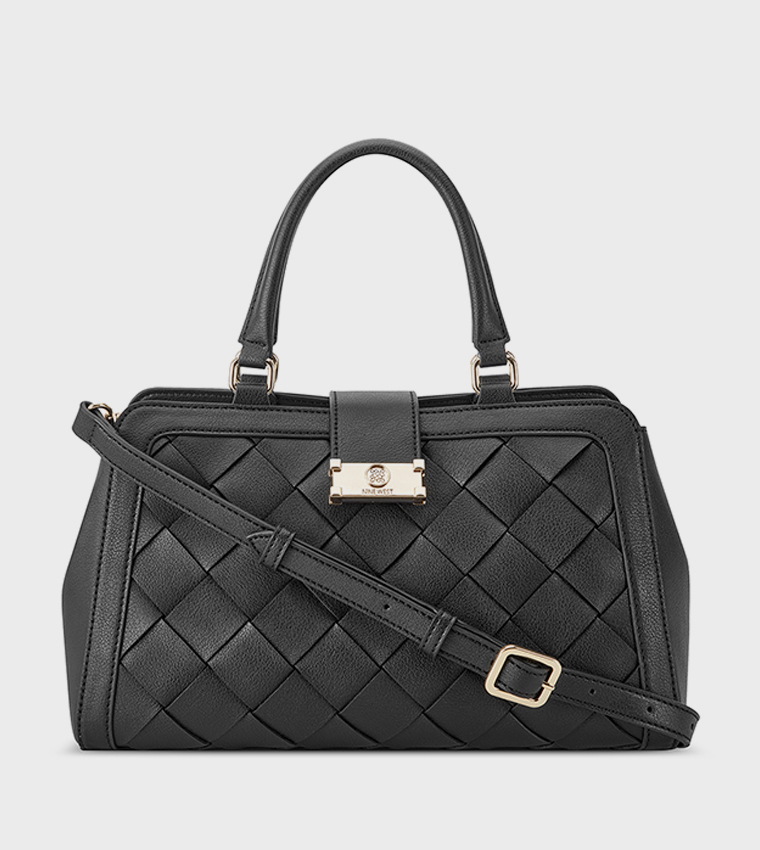 MYLAH Basket Weave Satchel Bag