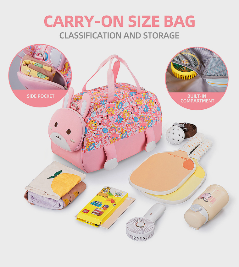 18" 3D Cute Rabbit Activity Duffle Bag