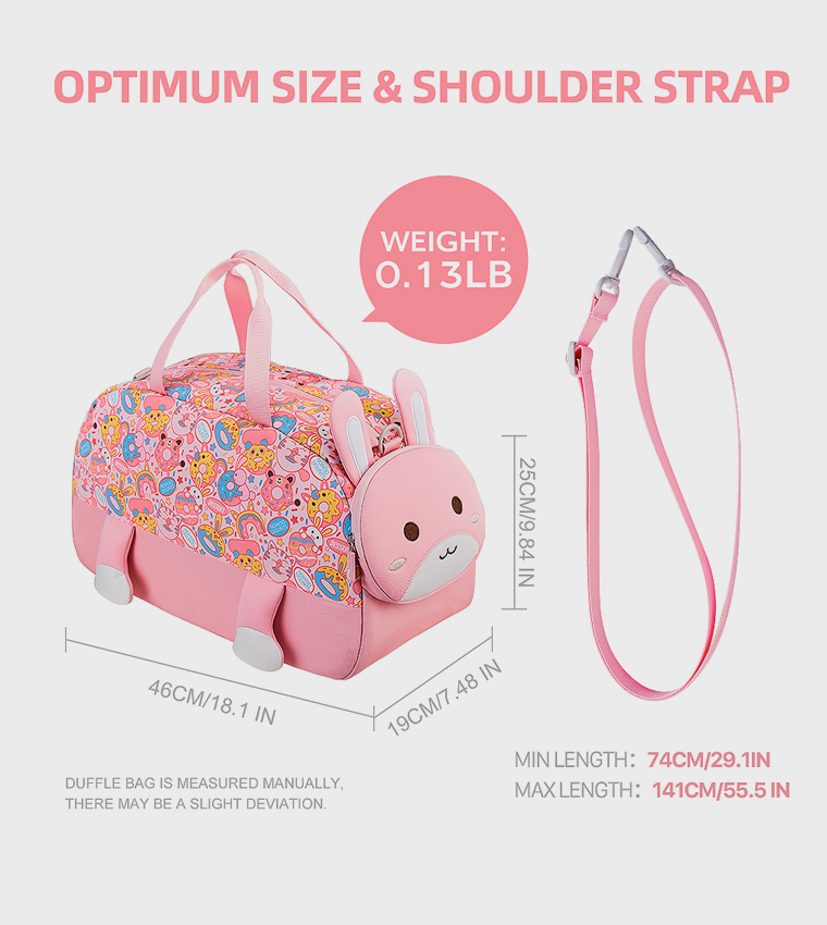 18" 3D Cute Rabbit Activity Duffle Bag
