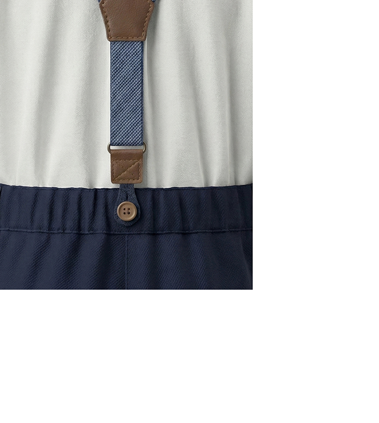 Long Sleeves Dungaree With Bow