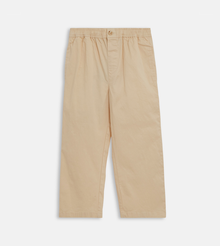 Solid Mid Rise Trousers