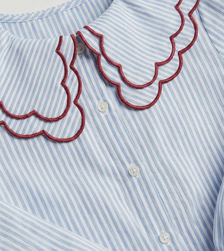 توب مخطط كم طويل