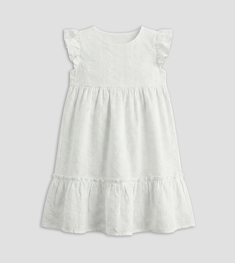 Textured Sleeveless Woven Dress