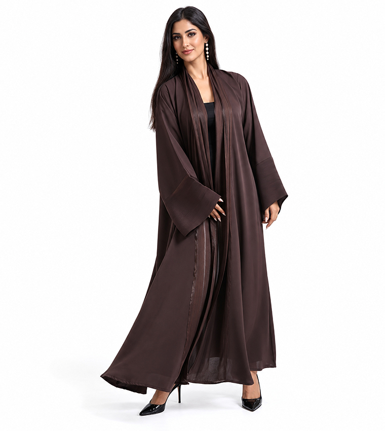 Solid Flared Sleeves Abaya