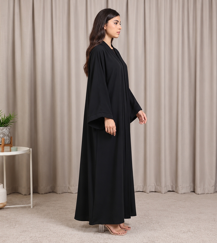 Solid Flared Sleeves Nida Abaya