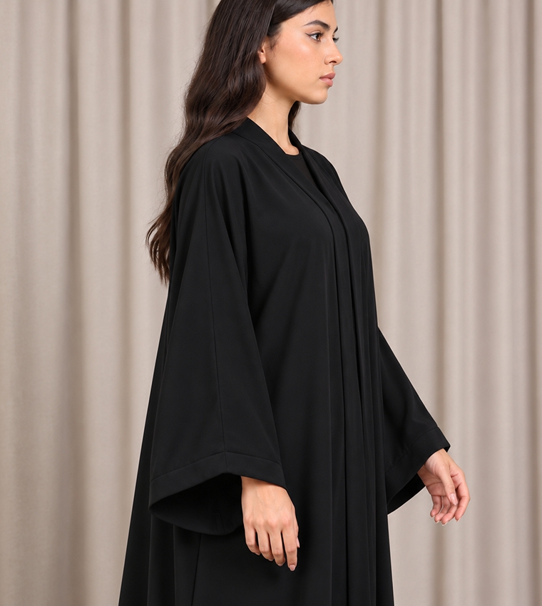 Solid Flared Sleeves Nida Abaya