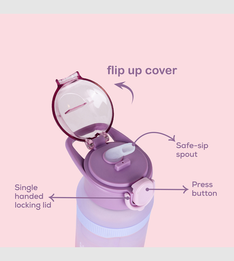 Ombre Water Bottle with Straw - 1000ml