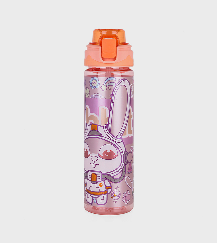 Printed Water Bottle with Straw - 700ml