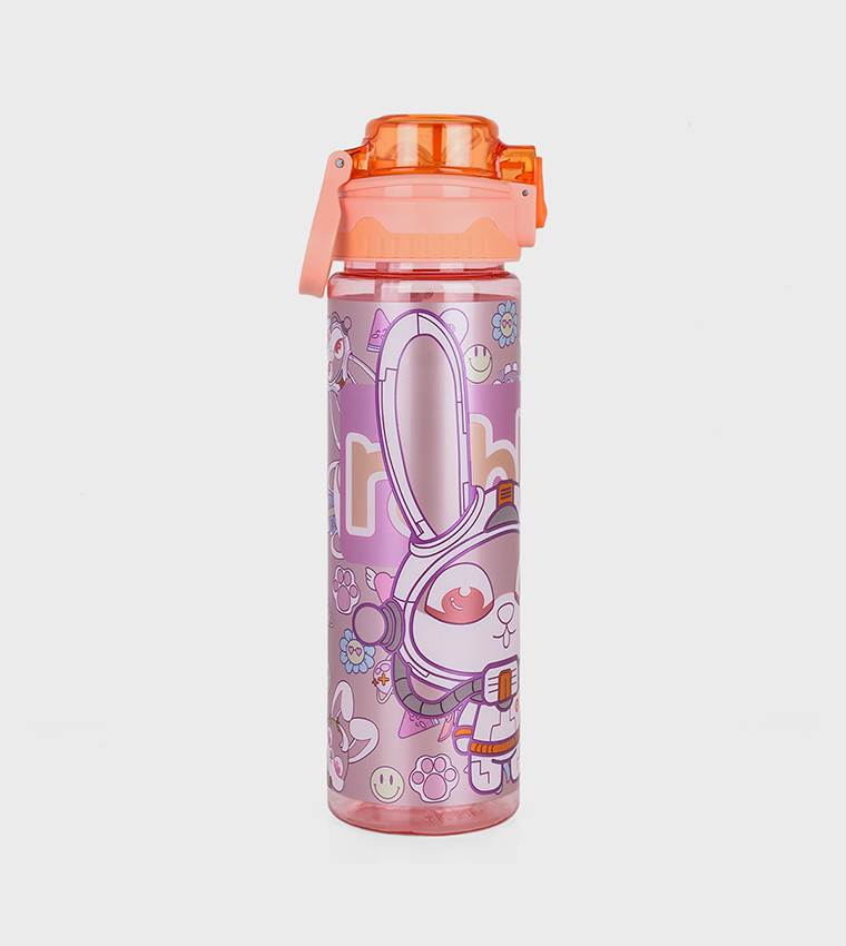 Printed Water Bottle with Straw - 700ml
