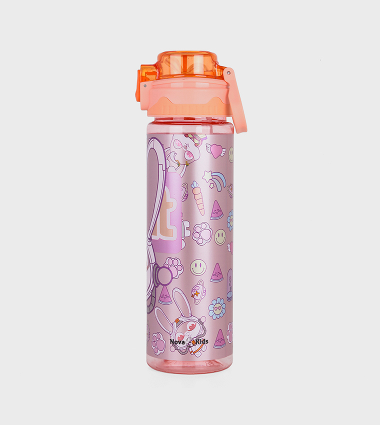 Printed Water Bottle with Straw - 700ml