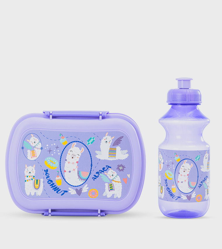 Printed Lunch Bag Set - Lama