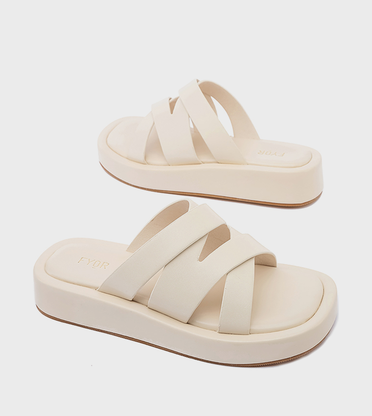 Solid Strappy Platform Sandals