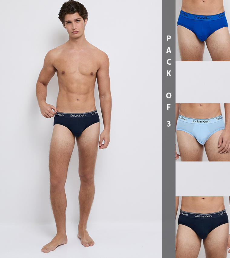 3-Pack Logo Waistband Briefs