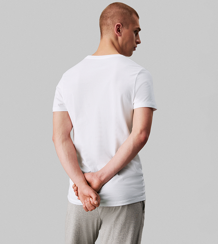 كالفين كلاين  فانيلات  - أبيض سترات