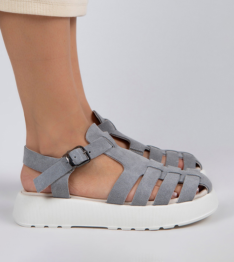 ROSA Genuine Leather Gladiator Platform Sandals