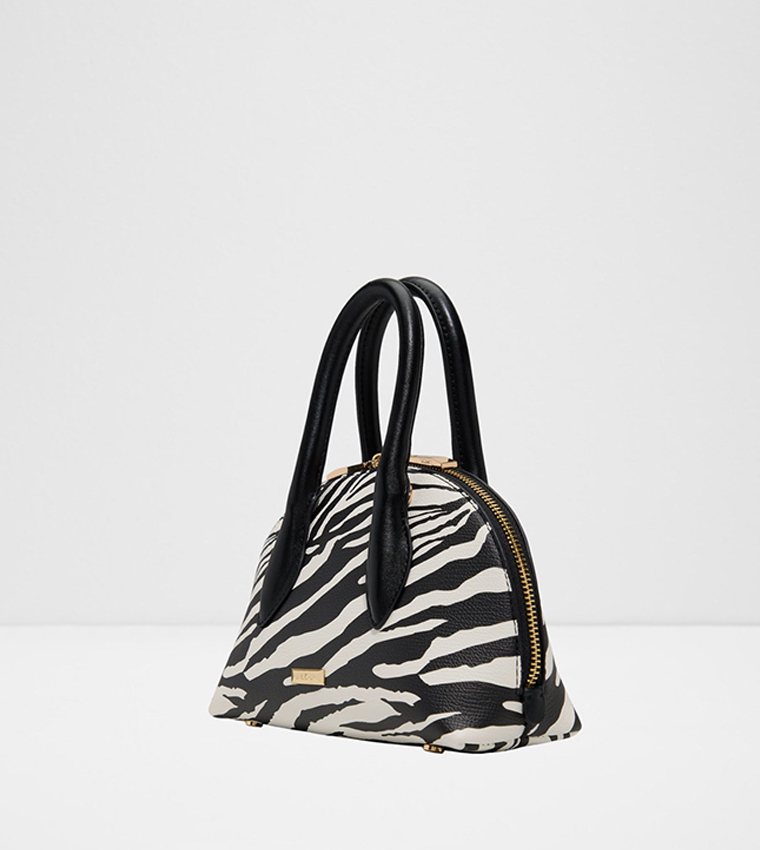 NOVALLIE Zebra Printed Handheld Bag