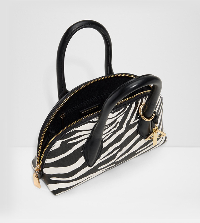 NOVALLIE Zebra Printed Handheld Bag