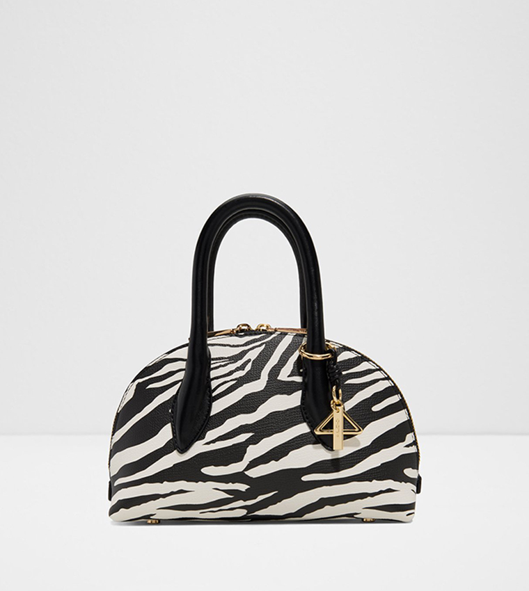 NOVALLIE Zebra Printed Handheld Bag