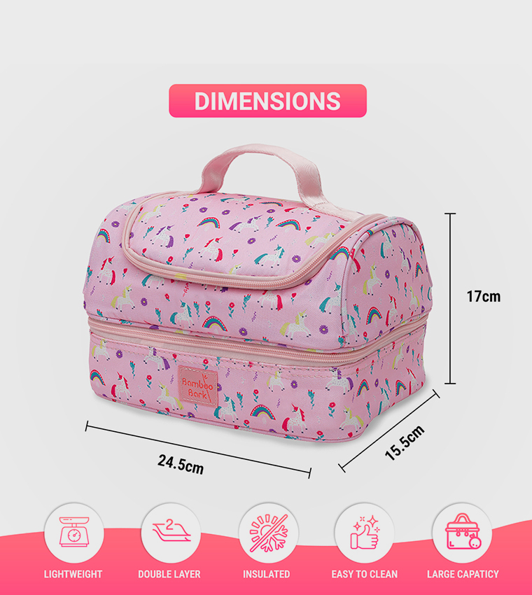 Bamboo Bark  Lunch Bags - Pink Lunch Bags