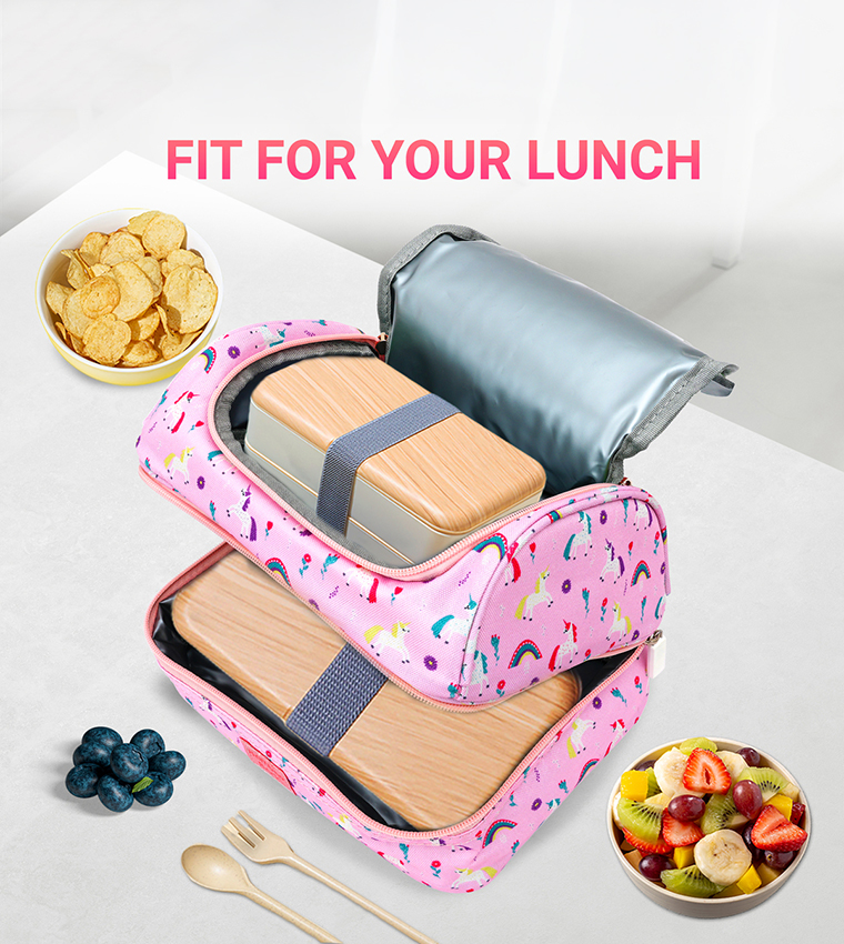 Bamboo Bark  Lunch Bags - Pink Lunch Bags