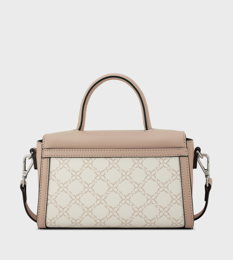 Monogram Patterned Top Handle Bag